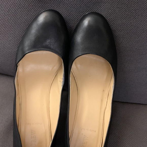 J.Crew Mona Round Toe Black Leather Pumps - Size 11 - Picture 13 of 16